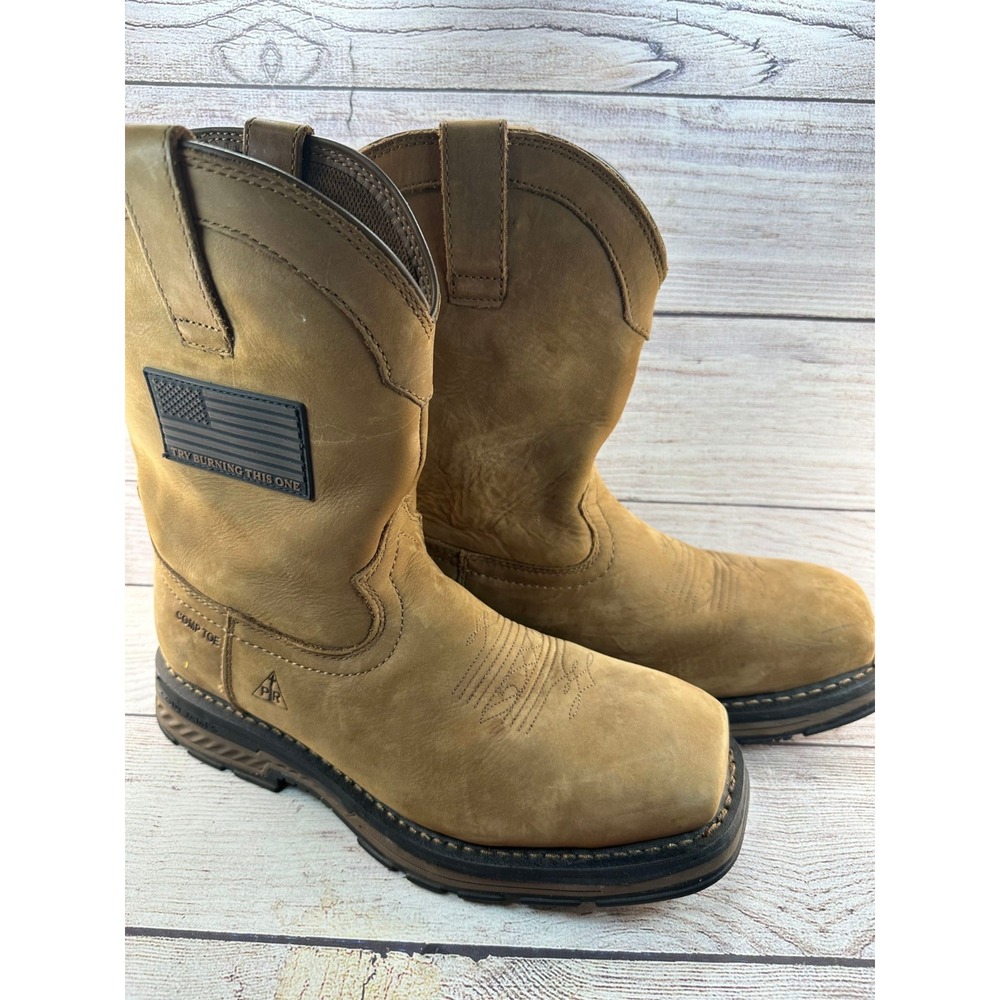 Cody James 10" Disruptor Western Work Boots Mens Size 9.5D Brown Leather